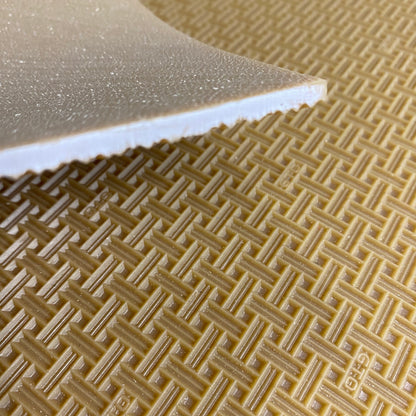 Woven tread rubber sole sheet