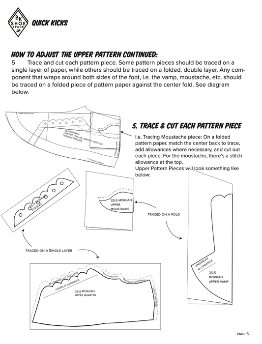 Instructions for Morgan Sneaker Template